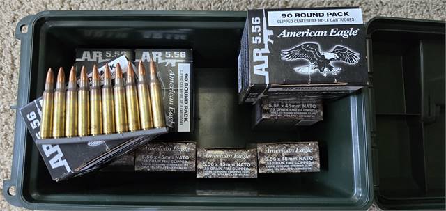 Federal AE 5.56 in ⚠️STRIPPER CLIPS⚠️ 540rds in 50 CAL AMMO CAN