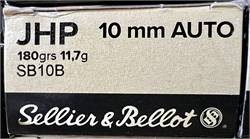 10 mm AUTO 180 Grain JHP Sellier & Bellot 50 Round Box