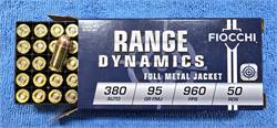 Fiocchi 380acp 95gr FMJ ⚠️250rds for $75⚠️ 