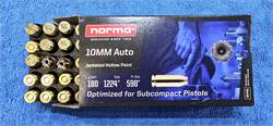 Norma SAFEGUARD 10mm 180gr JHP  50rd BOX