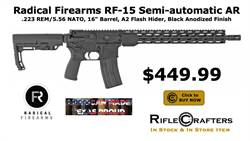 Radical Firearms RF-15 Semi-automatic AR - 223REM/556NATO - 16 inch Barrel - A2 Flash Hider