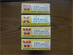4 - 284 Winchester Cartridge Cases w/inserts