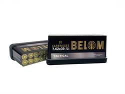  7.62x39mm Belom Tactical 123 Grain Full Metal Jacket Brass Case 20rds Per Box