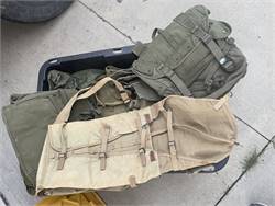 Will trade US WW2 Field Gear (huge amounts) for firearms helmets bayonets