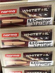 6.5 Creedmoor – 140 GR – SOFT POINT™ – NORMA WHITETAIL – QTY 20