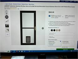 Larson Tradewinds Bronze 36" Storm Door w/ built in Pet Door