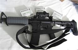 5.56 AR 15 semi auto battle rifle with vortex optic 