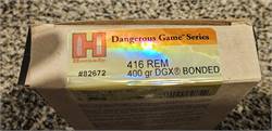 416 Remington Mag 400gr Hornady DGX $40