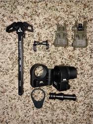 AR15 parts-ambi ch, ambi safeties, sights, folding stock adapter 