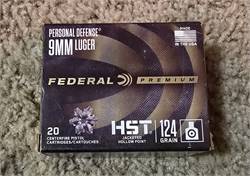 Federal Premium HST 9mm 124gr JHP ⚠️$23 a Box⚠️