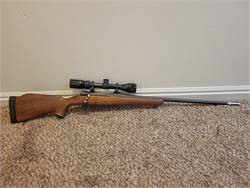 Sporterized Mauser 98 30-06 with ammunition 