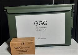 GGG 55 gr FMJ .223 Ammo 1,000 Rounds